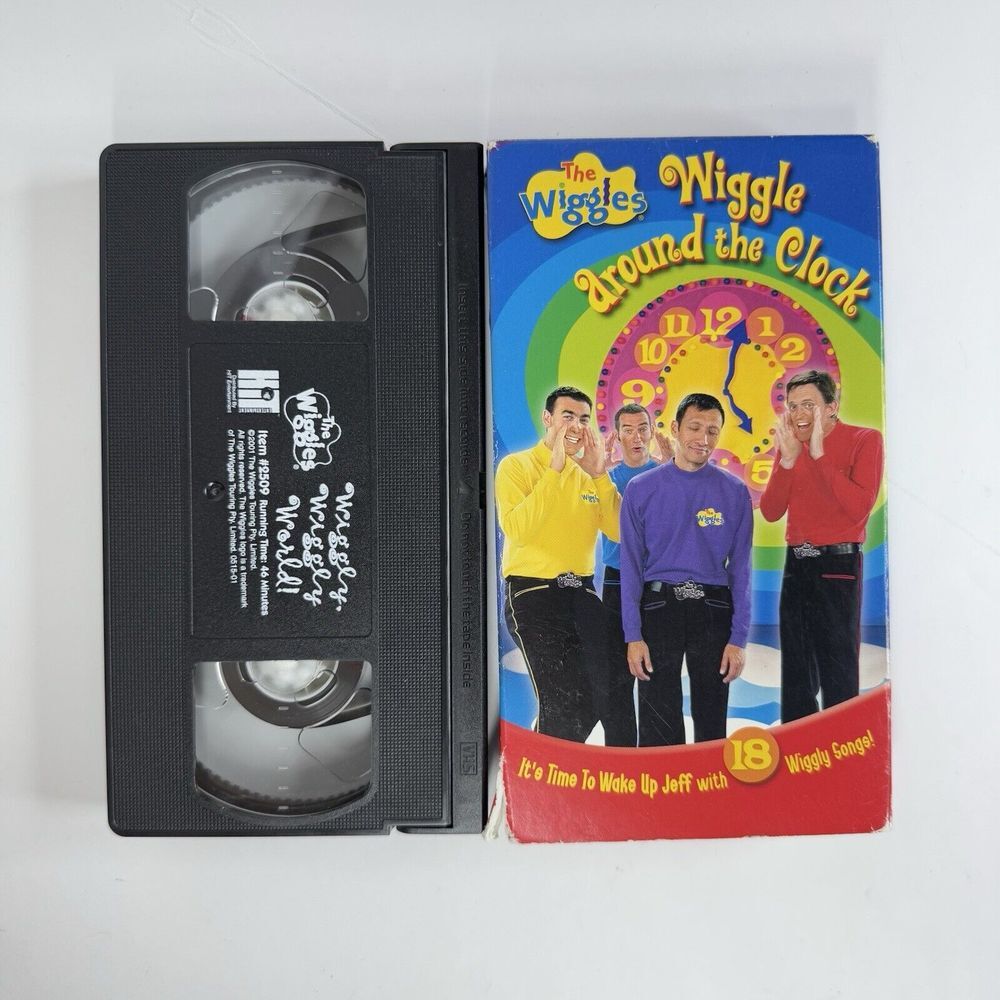 READ CAREFULLY Wiggle Around the Clock COVER ONLY Wiggly World VHS TAPE Mismatch